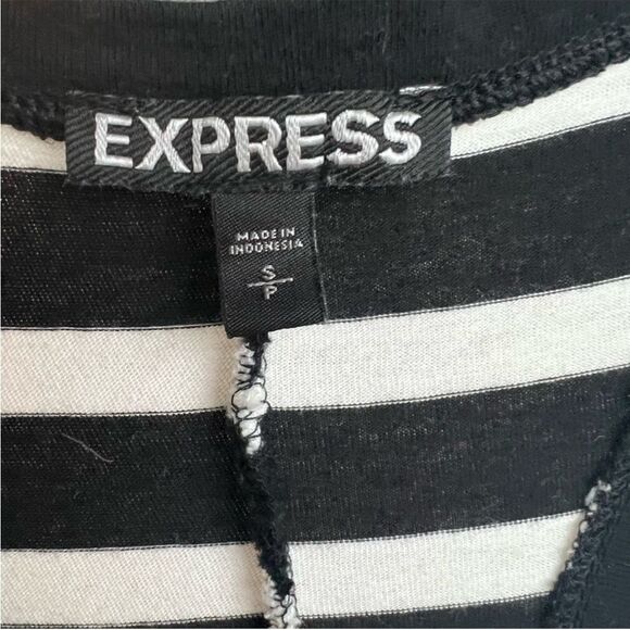 Express Hi-Lo Knit Stripe Dress - Picture 5 of 5
